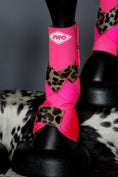 Load image into Gallery viewer, MEDIUM H20 Front & Rear Set with Cheetah Hide Straps Support Boots with Bells - Medium (7873221755118)