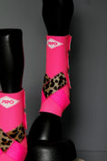 Load image into Gallery viewer, MEDIUM H20 Front & Rear Set with Cheetah Hide Straps Support Boots with Bells - Medium (7873221755118)