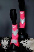 Load image into Gallery viewer, PINK H20 Front & Rear Set White Sparkle Leather Straps Support Boots and Bells (7873221722350)
