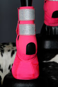 Load image into Gallery viewer, PINK H20 Front & Rear Set White Sparkle Leather Straps Support Boots and Bells (7873221722350)