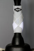 Load image into Gallery viewer, White H20 Custom Sparkle Leather Strap Support Boots (7883410473198)