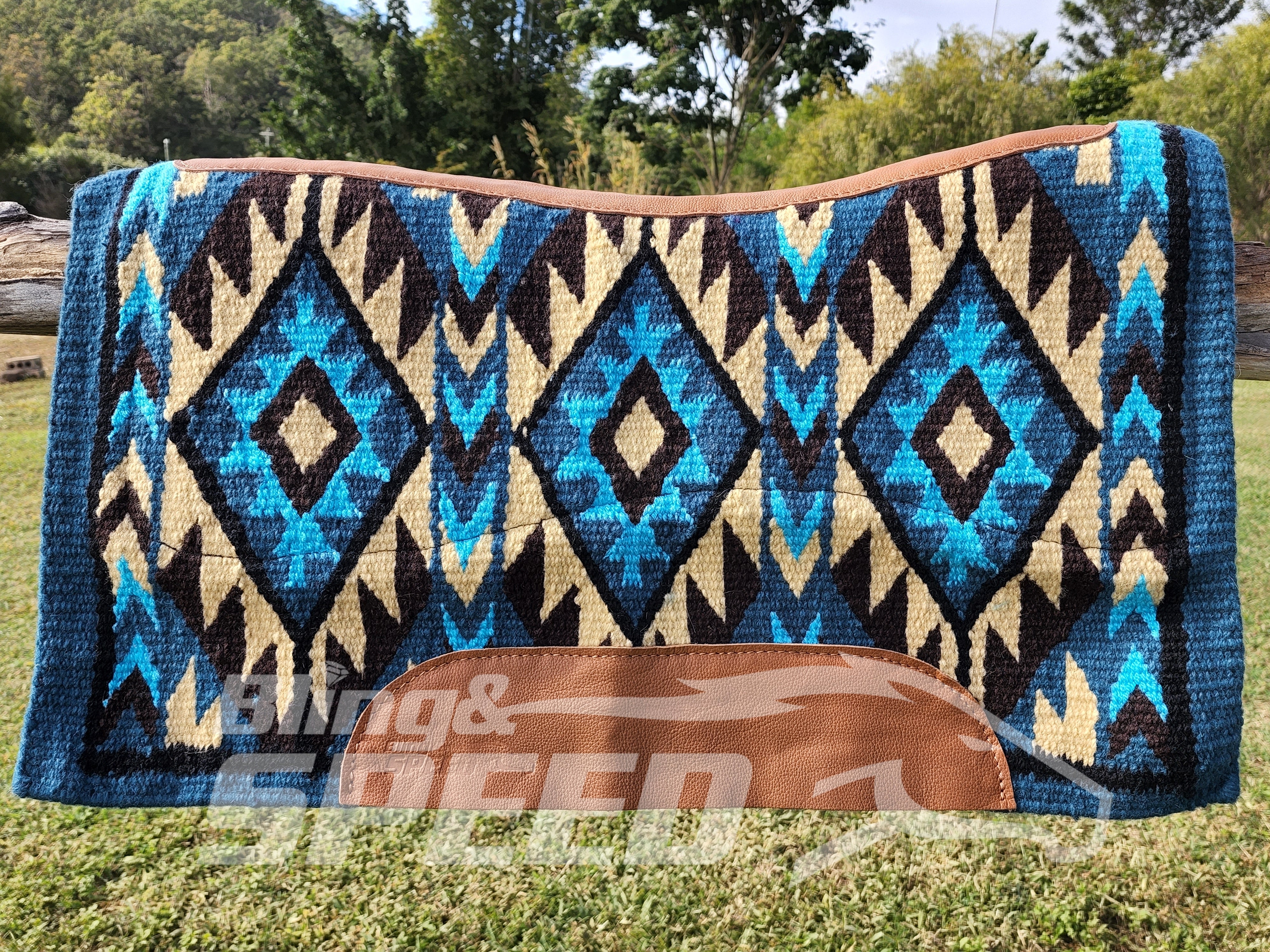 20. "Navajo Teal" Unicorn Saddle Pad (7873219723502)