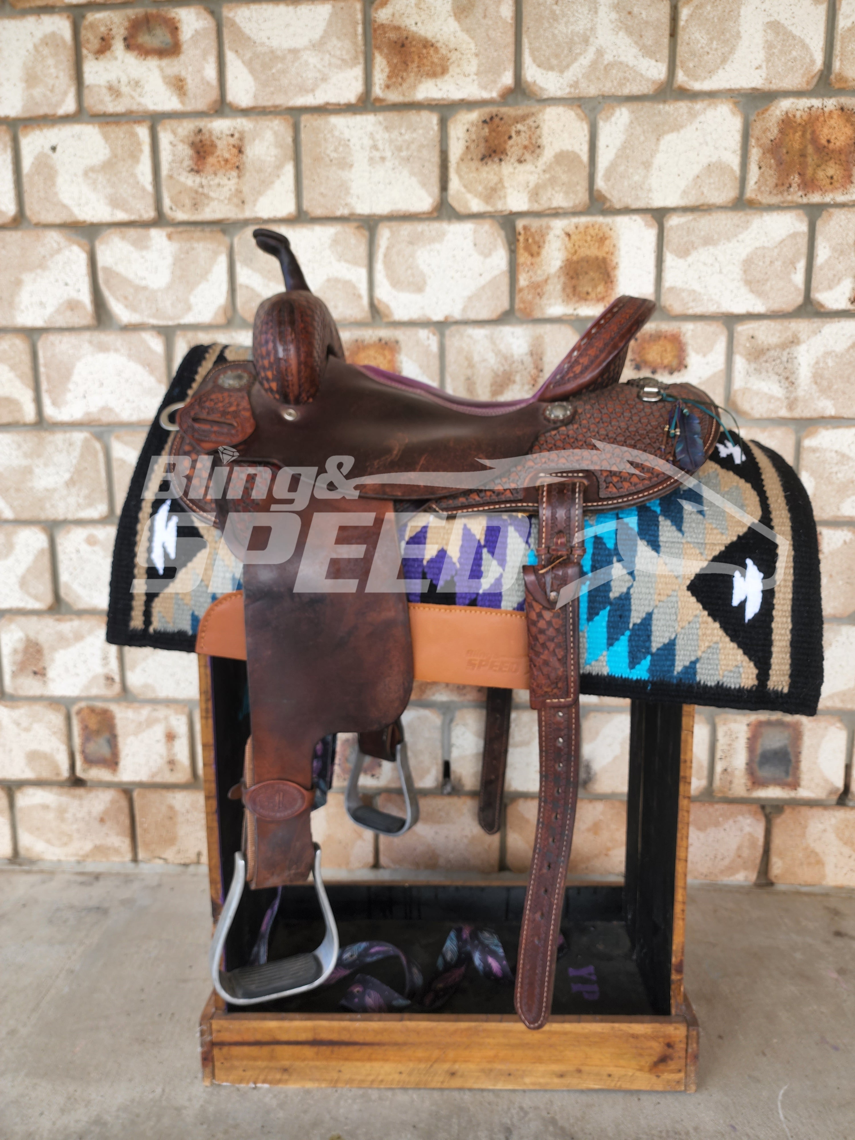 21. "Navajo" Unicorn Saddle Pad (7873219363054)