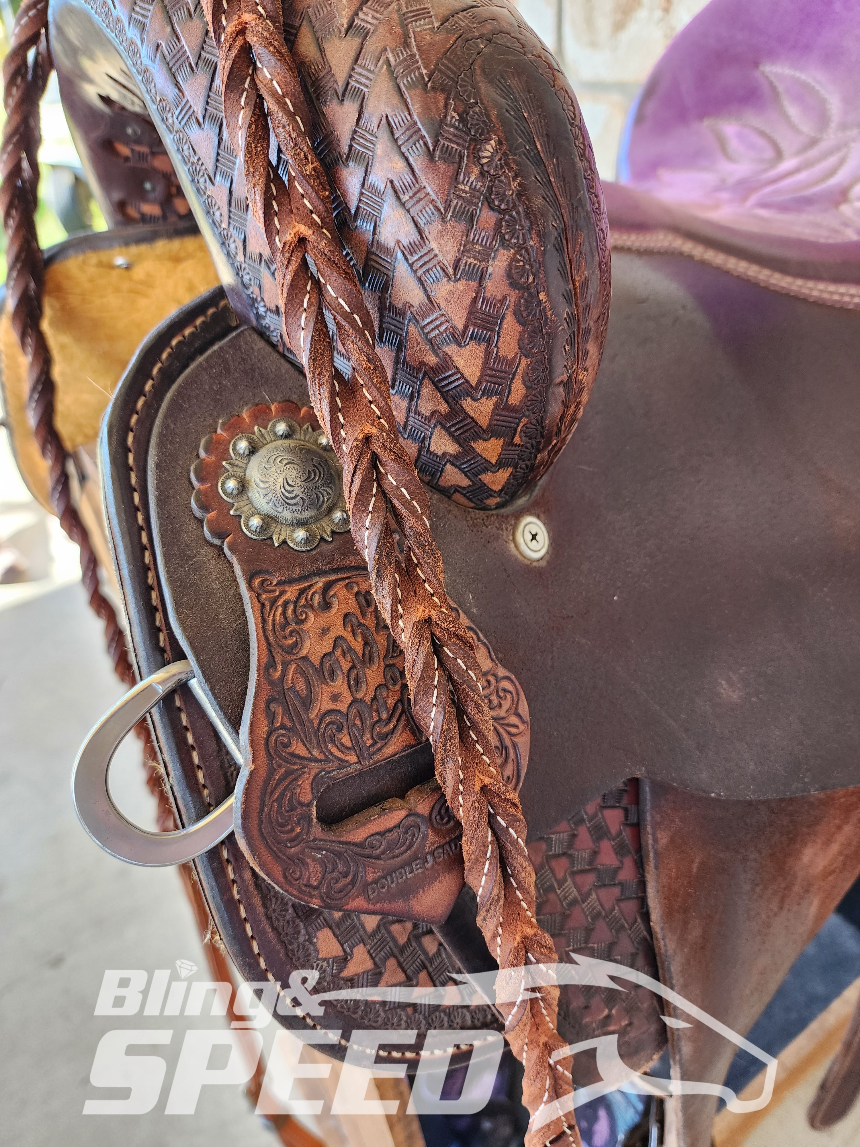 Bling & Speed Twisted Bloodknot Barrel Reins (7897297715438)
