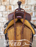 Load image into Gallery viewer, Bling & Speed Twisted Bloodknot Barrel Reins (7897297715438)