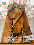 Load image into Gallery viewer, Bling and Speed Turquoise Laced Barrel Reins (7873220641006)