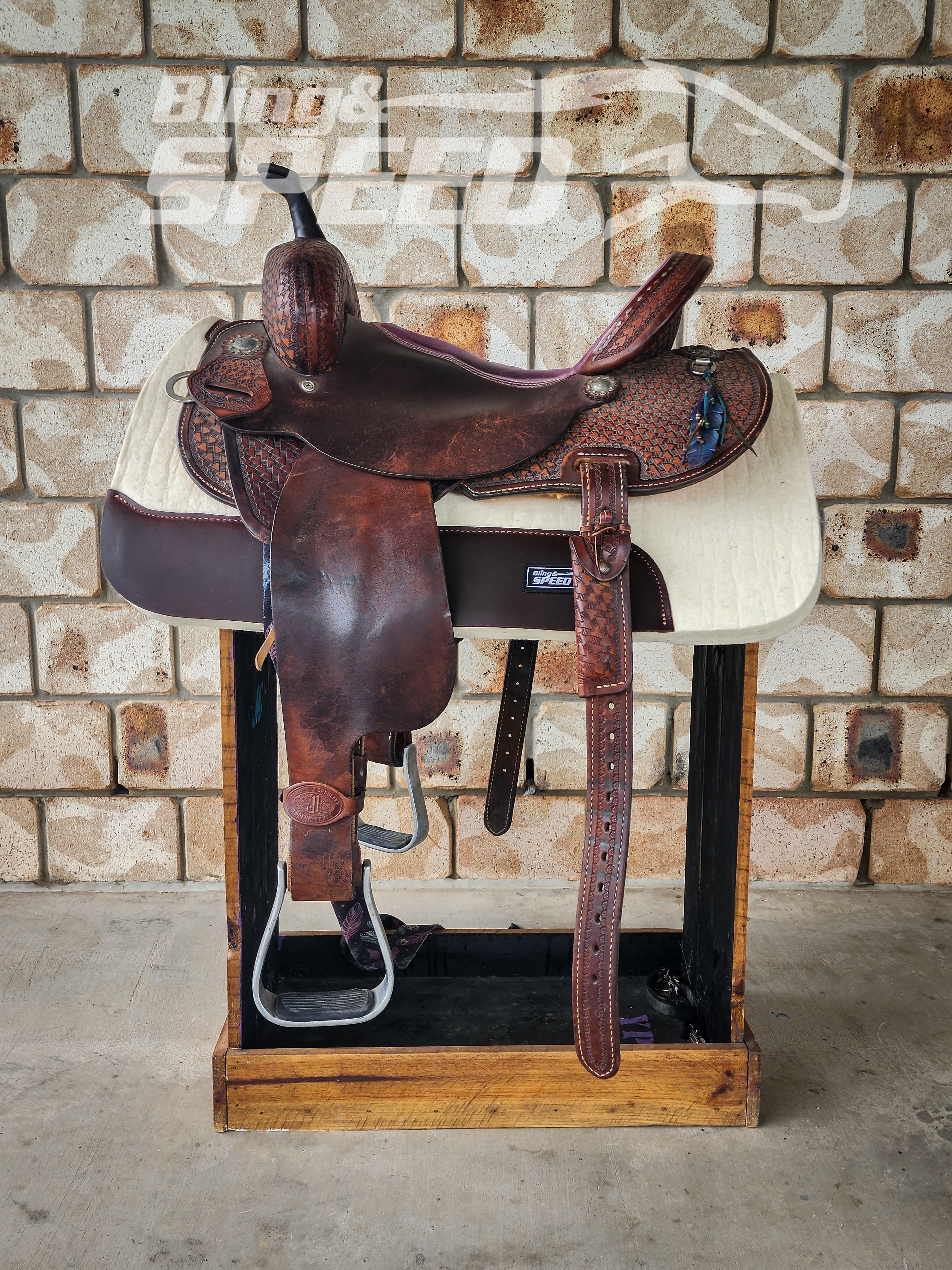 The Barrel Racer Felt Saddle Pad - Cream (7907535683822)