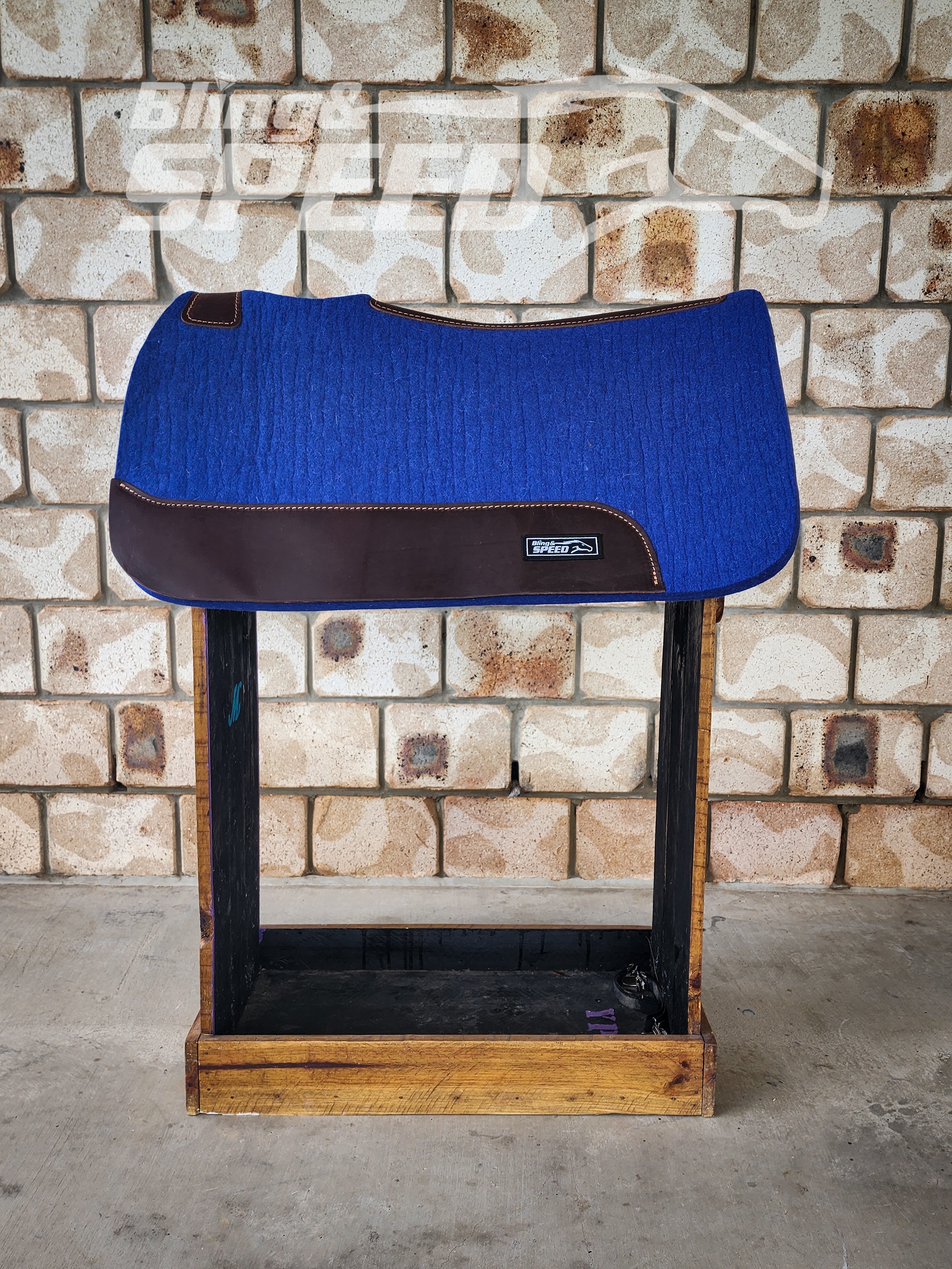 The Barrel Racer Felt Saddle Pad - Royal Blue (7976048230638)