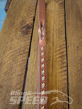 Load image into Gallery viewer, Bling & Speed Twisted Bloodknot Buckstitched Barrel Reins - Gold (7977762423022)