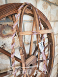 Load image into Gallery viewer, Bling & Speed Purple Twisted Bloodknot Bridle with matching Barrel Reins (7987701481710)