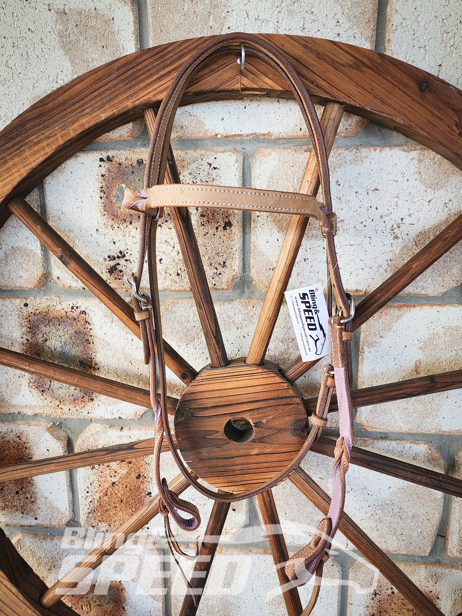 Bling & Speed Purple Twisted Bloodknot Bridle with matching Barrel Reins (7987701481710)
