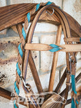 Load image into Gallery viewer, Bling & Speed Turquoise Twisted Bloodknot Bridle with matching Barrel Reins (7987701842158)