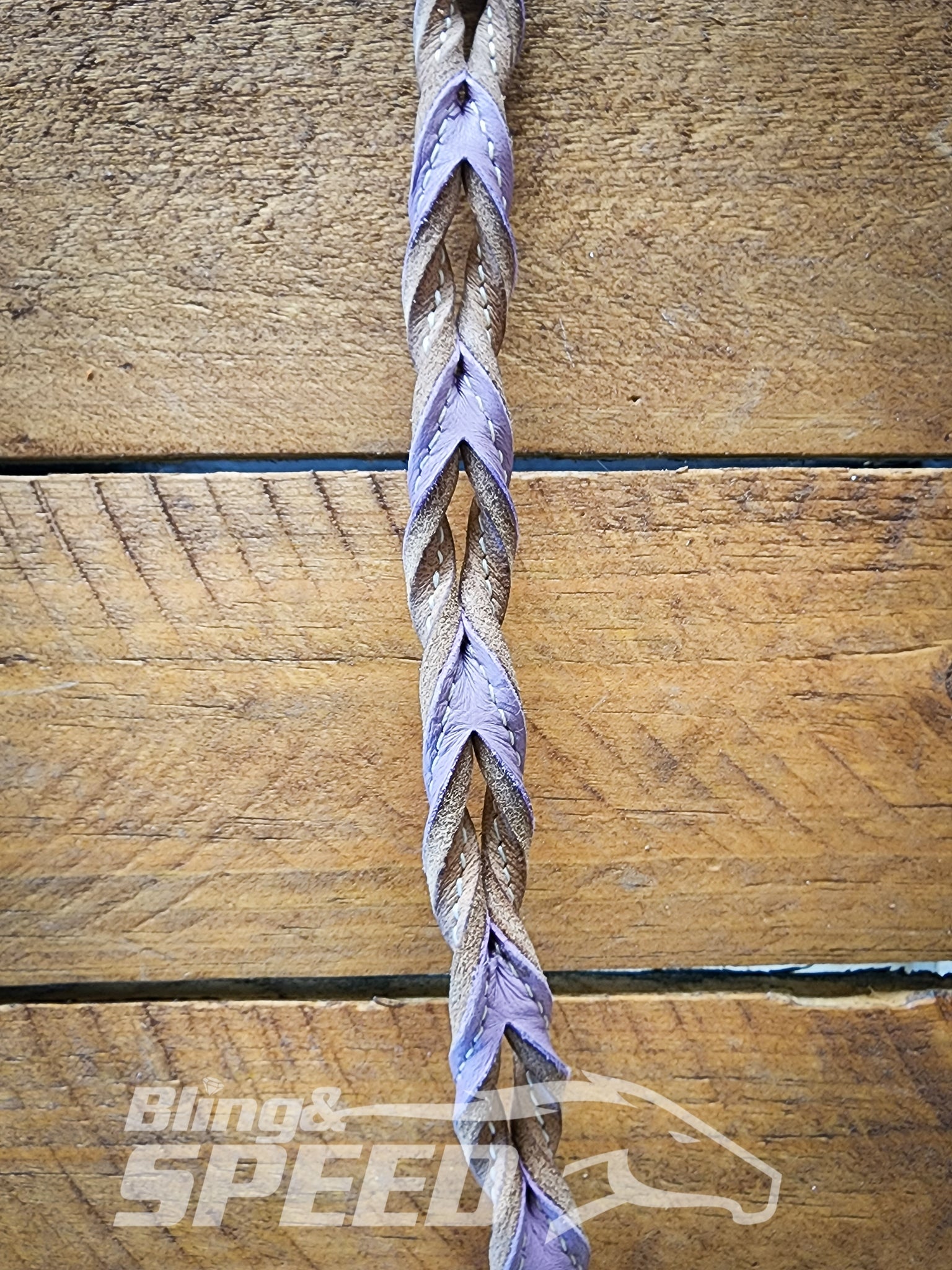 Bling & Speed Purple Twisted Bloodknot Bridle with matching Barrel Reins (7987701481710)