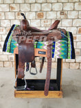 Load image into Gallery viewer, 5. "The Emerald Unicorn" Saddle Pad (7873221230830)