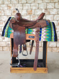 Load image into Gallery viewer, 5. "The Emerald Unicorn" Saddle Pad (7873221230830)