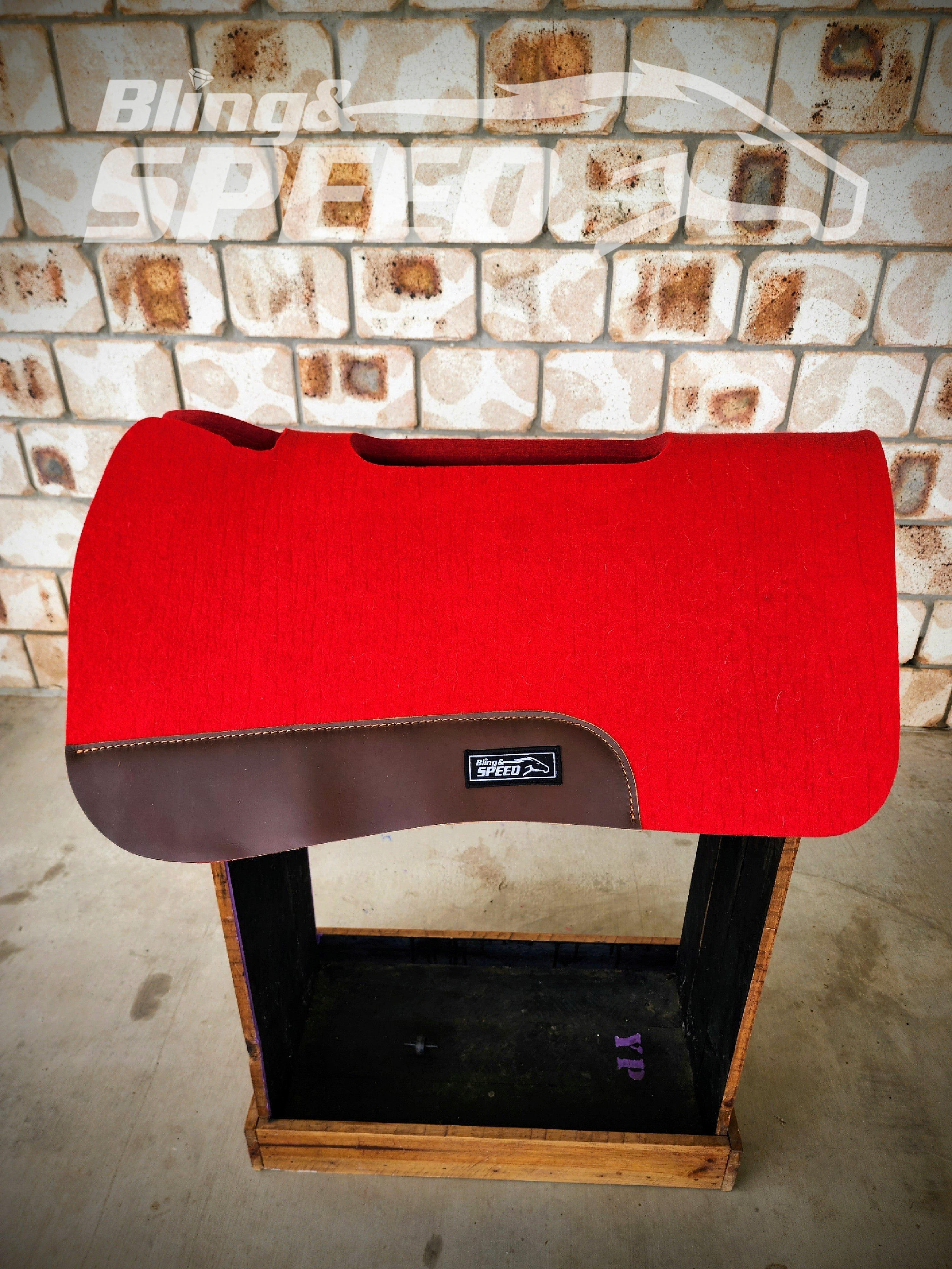 Wither and Spine Relief Felt Saddle Pad - Red (8021384069358)