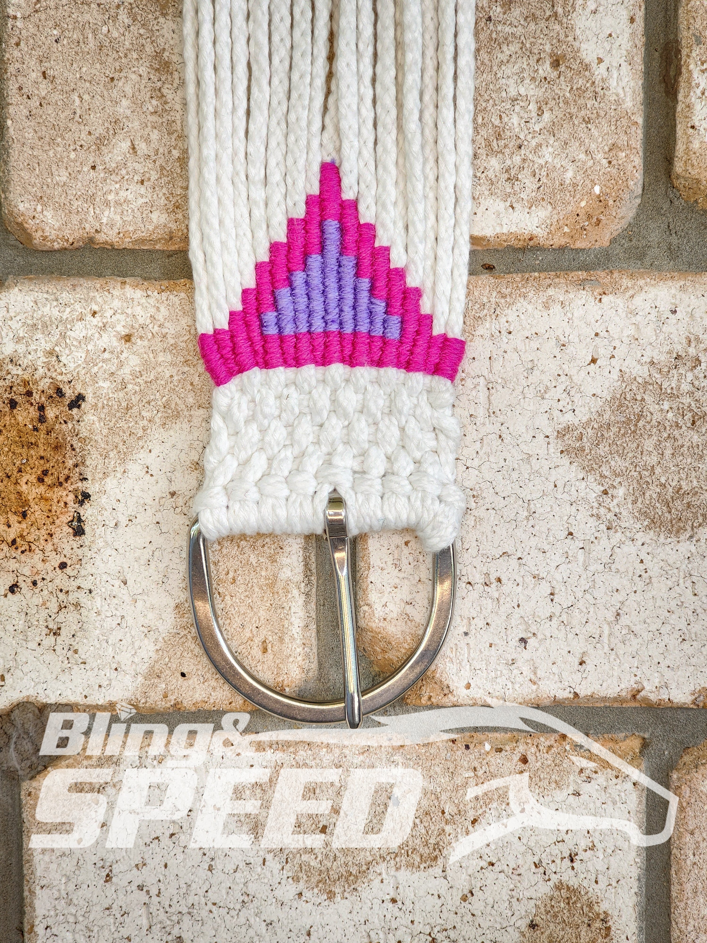 New Zealand Corded Wool Girth - Purple and Pink (8028673507566)