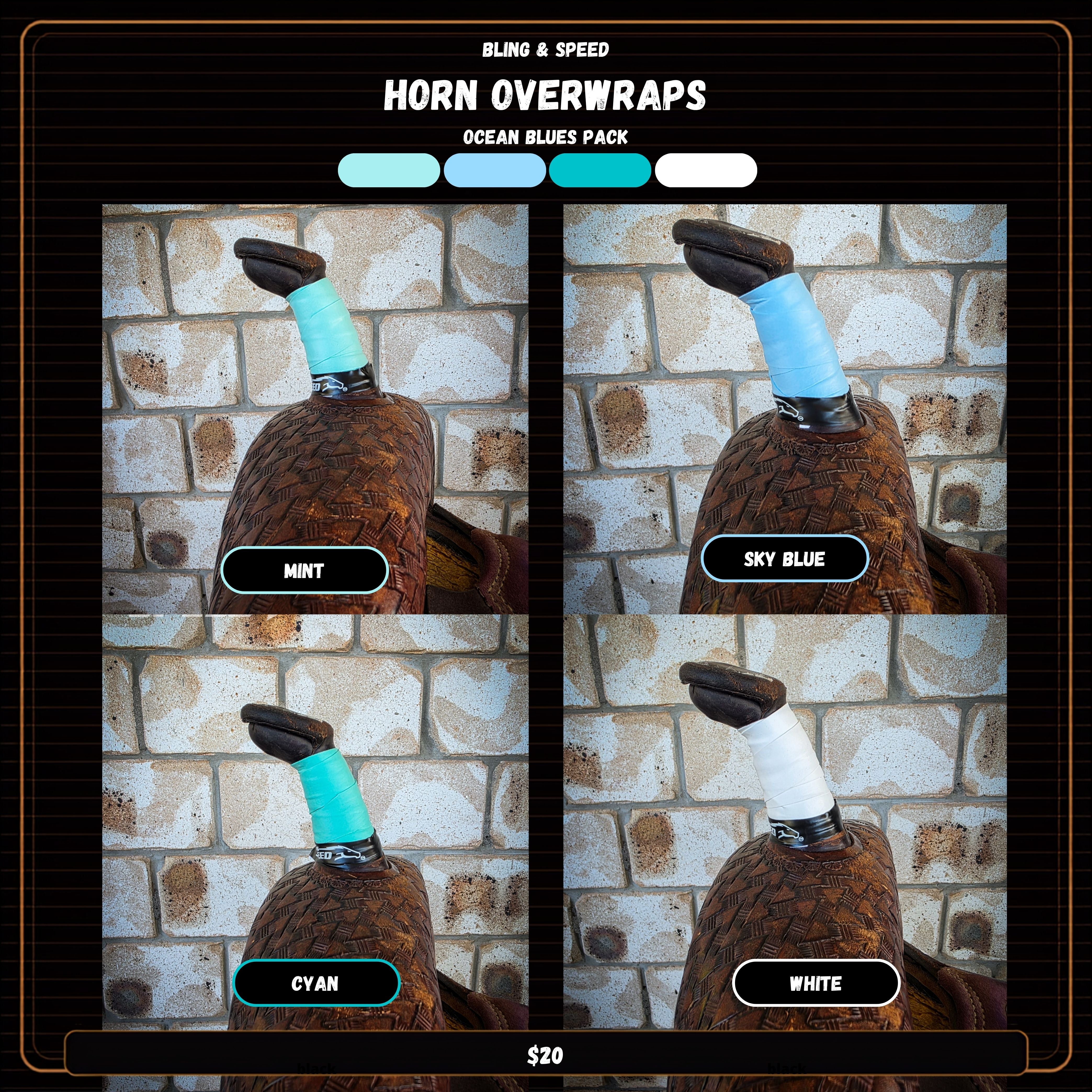 Horn Wrap 4-Pack - 16 Different Pack Options!