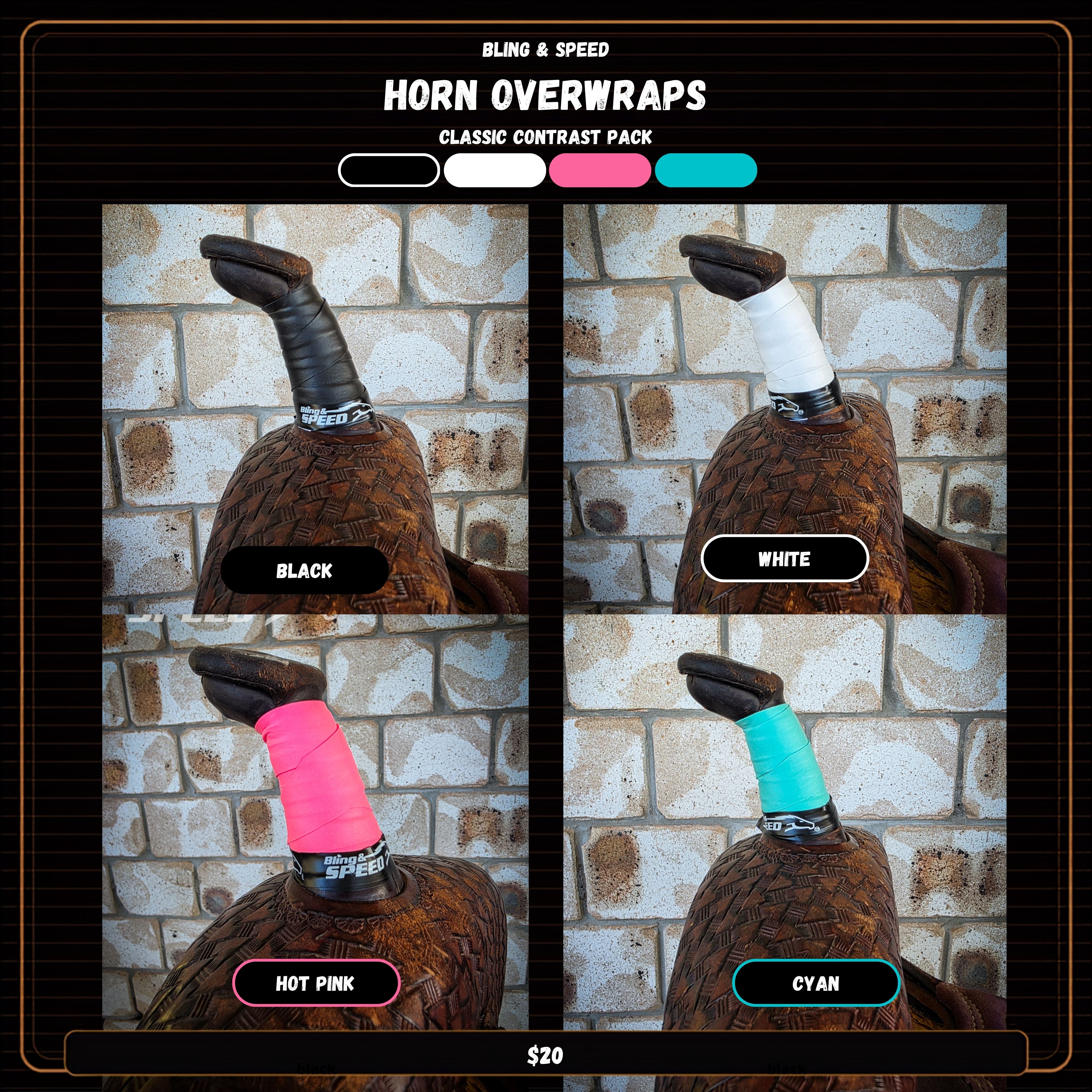 Horn Wrap 4-Pack - 16 Different Pack Options!