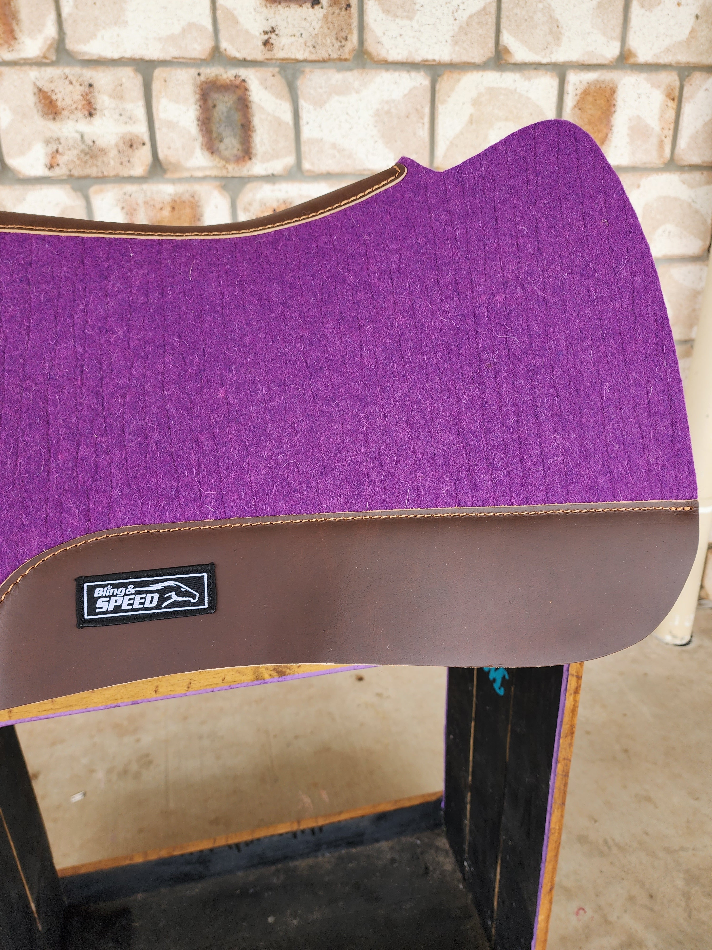 Full Wither Relief Merino Wool Felt Saddle Pad - Purple