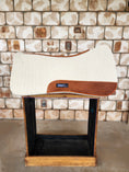 Load image into Gallery viewer, Wither Relief Saddle Pad - Cream with Basket Weave Tooling
