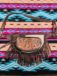 Load image into Gallery viewer, Festival Cowhide Bum Bag with Fringe
