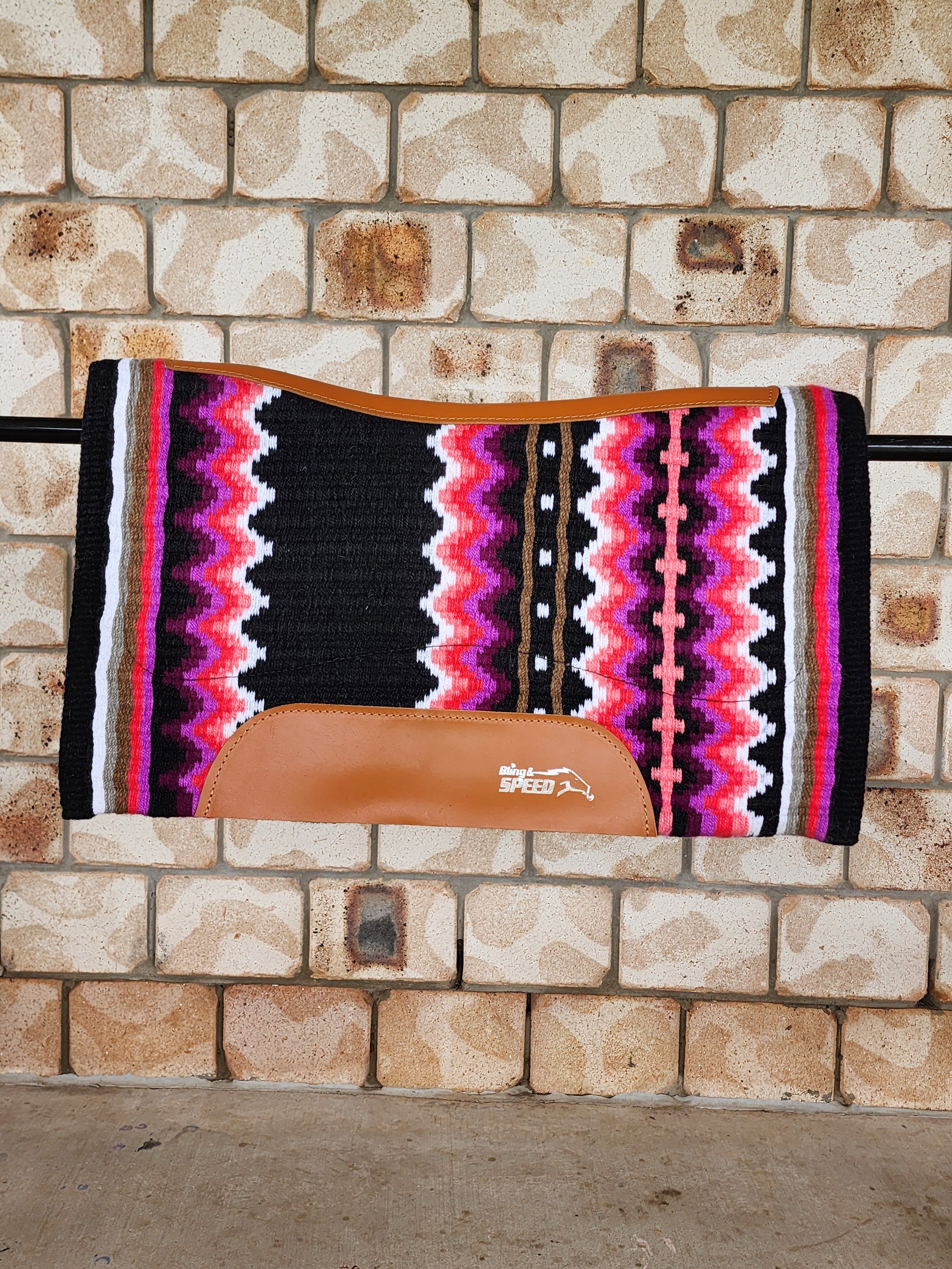 36. Pink and Tan Unicorn Saddle Pad