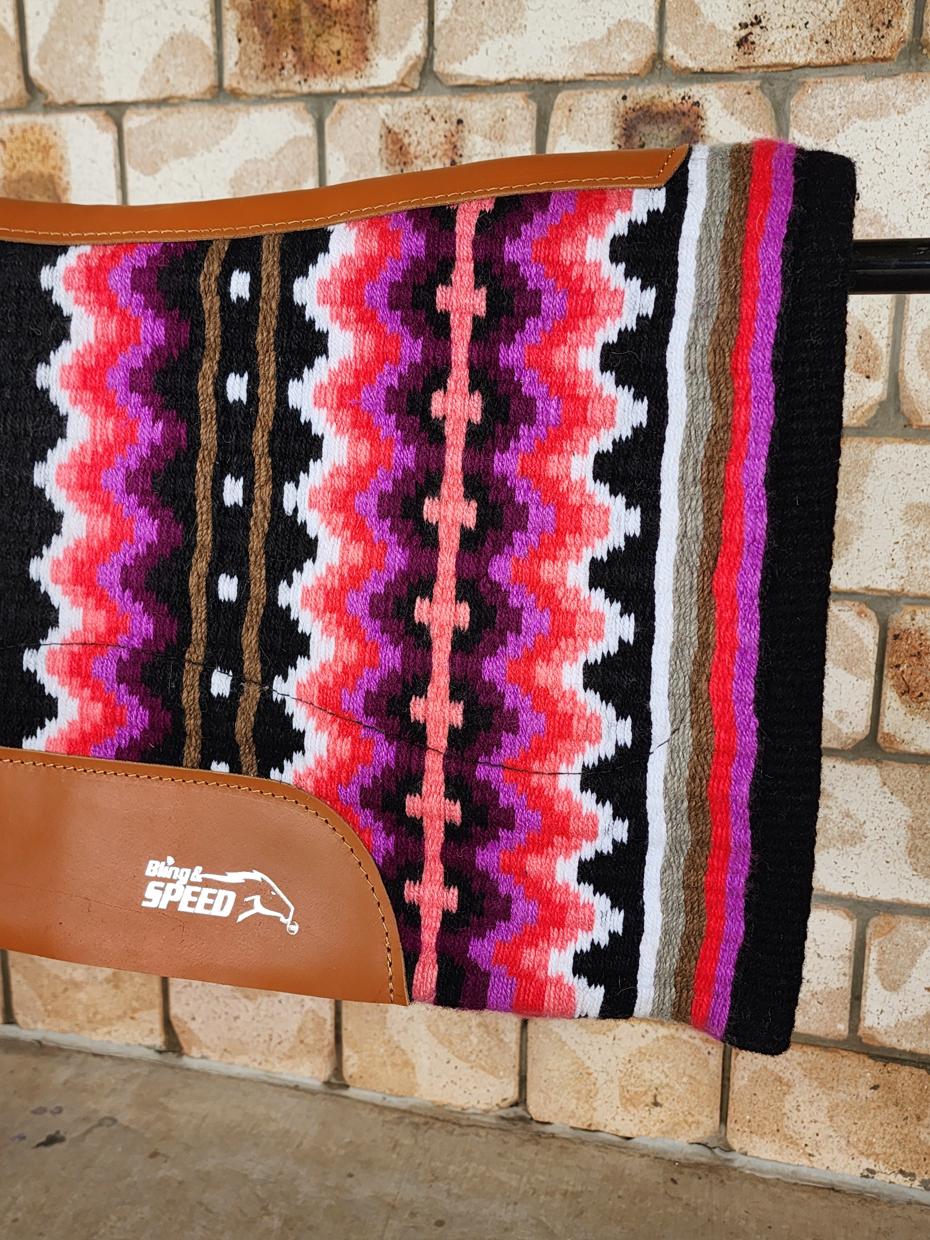 36. Pink and Tan Unicorn Saddle Pad