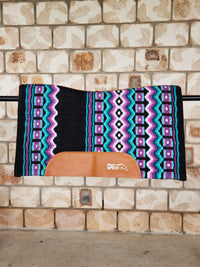 25. Purple and Teal Unicorn Saddle Pad