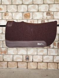 Standard Wither Relief - Round Skirt Merino Wool Barrel and Fender Saddle Pad - Chocolate