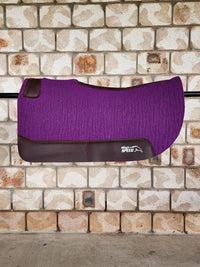 Standard Wither Relief - Round Skirt Merino Wool Barrel and Fender Saddle Pad - Purple
