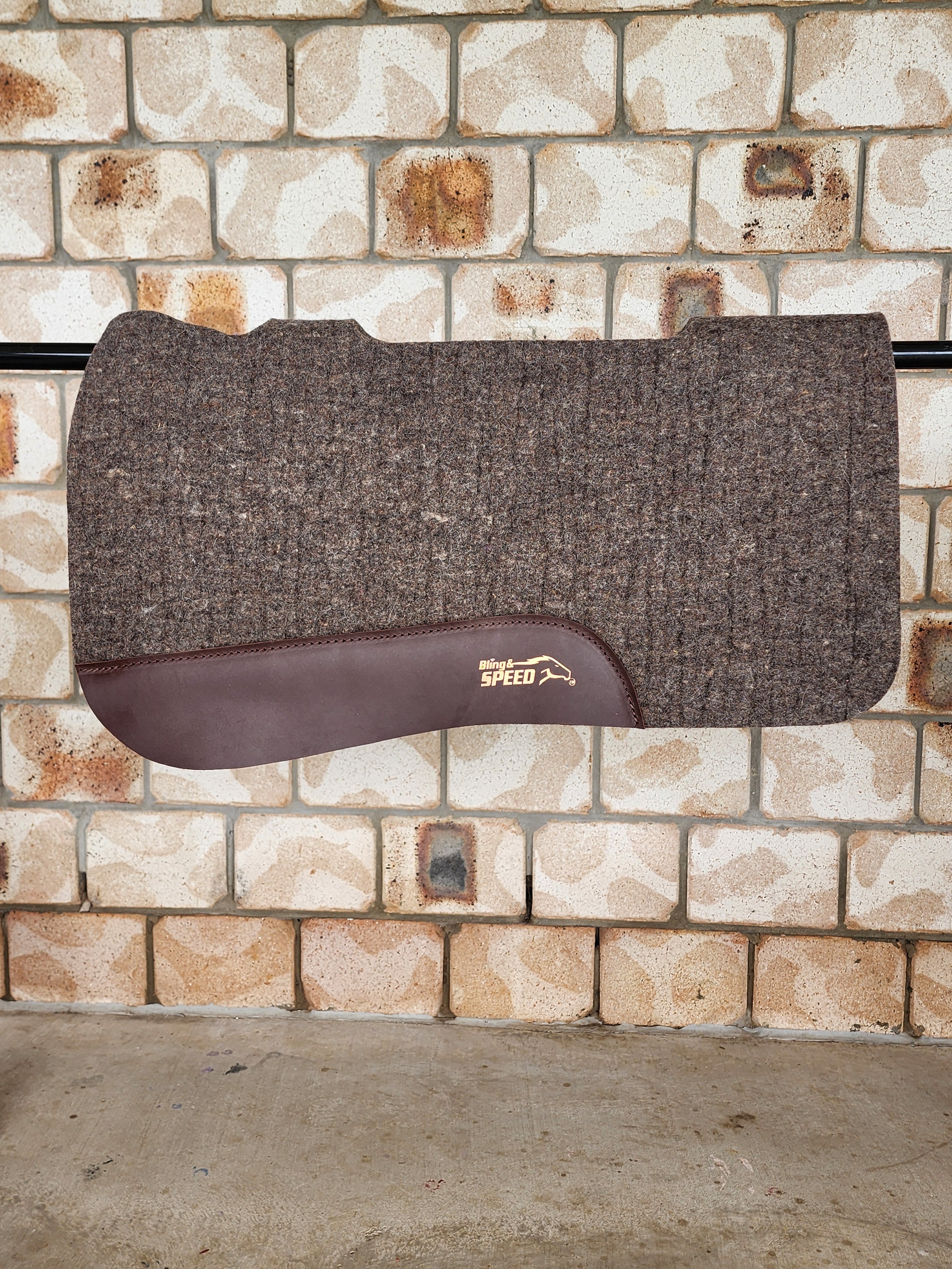 Full Wither and Spine Relief Merino Wool Felt Saddle Pad - Charcoal