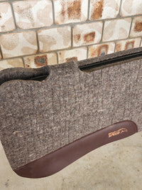 Full Wither and Spine Relief Merino Wool Felt Saddle Pad - Charcoal