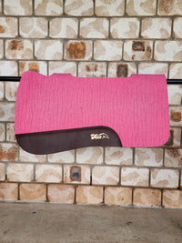 Full Wither and Spine Relief Merino Wool Felt Saddle Pad - Pink