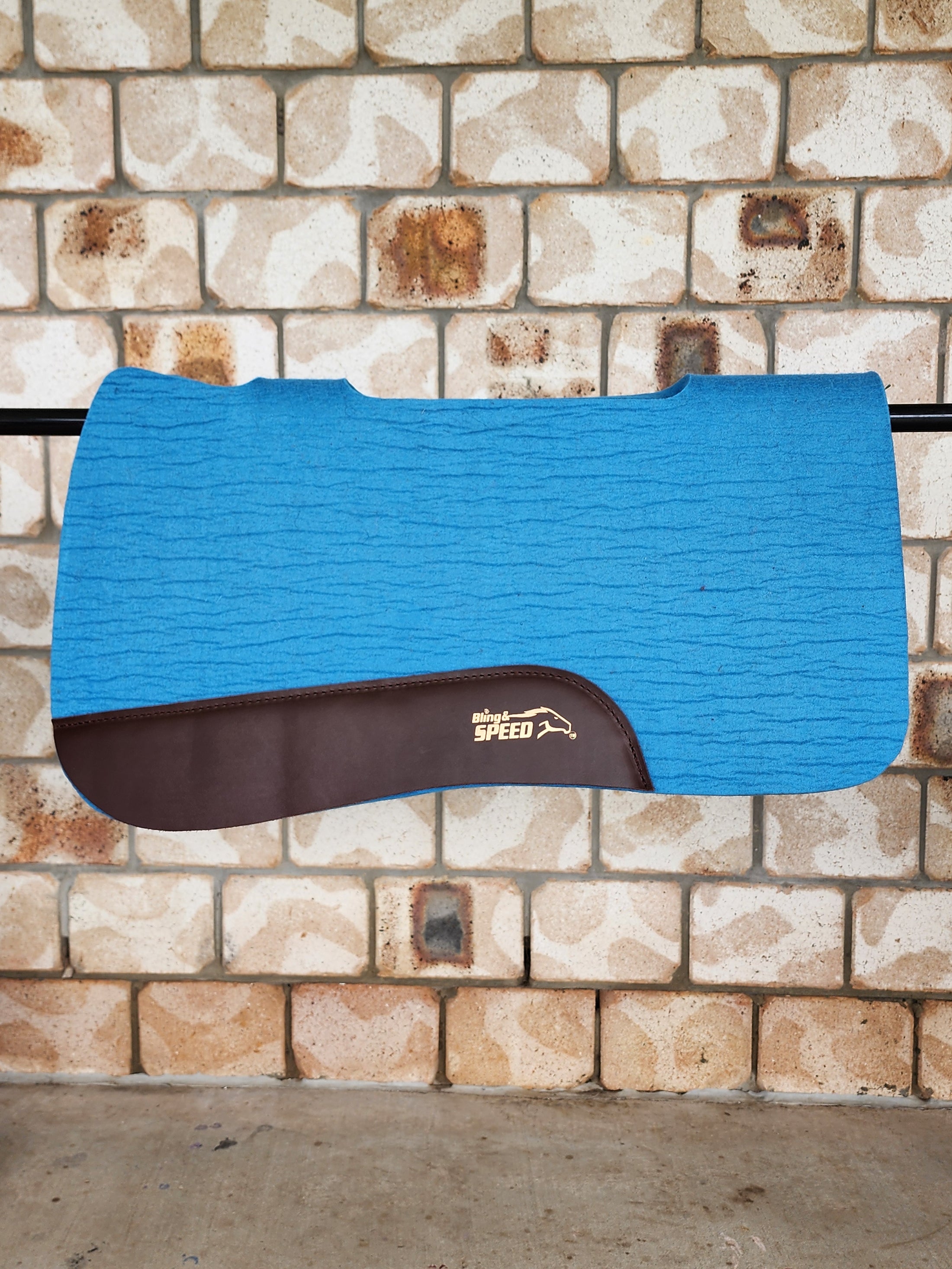 Wither and Spine Relief Merino Wool Felt Saddle Pad - Sky Blue