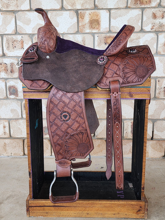 Leather Barrel Saddle - Sunny Days