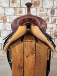 Load image into Gallery viewer, Leather Barrel Racing Saddle 13" - Sunny Days
