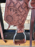 Load image into Gallery viewer, Leather Barrel Racing Saddle 13" - Sunny Days
