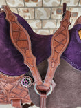 Load image into Gallery viewer, Leather Barrel Racing Saddle 13" - Sunny Days
