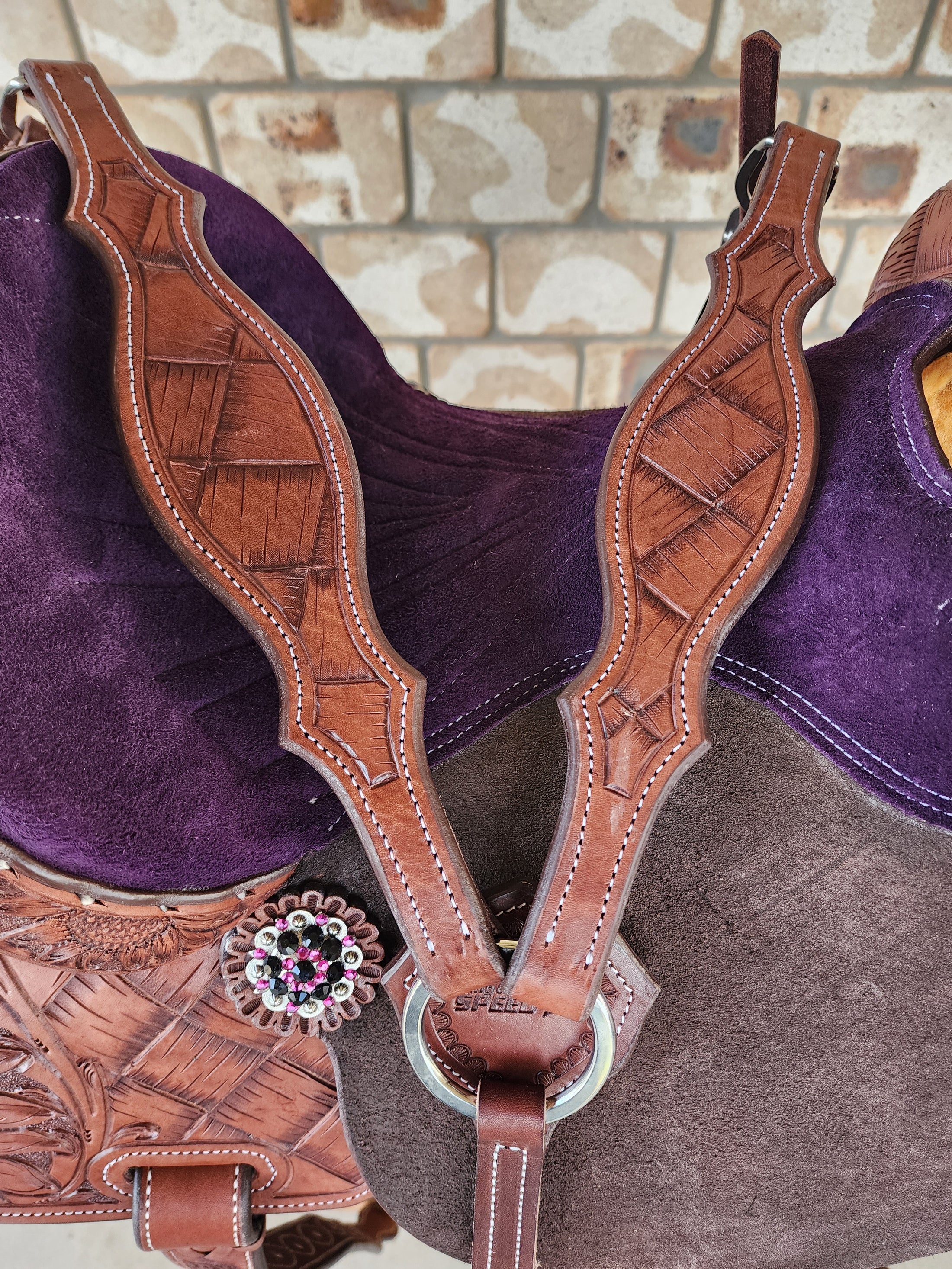 Leather Barrel Racing Saddle 13" - Sunny Days