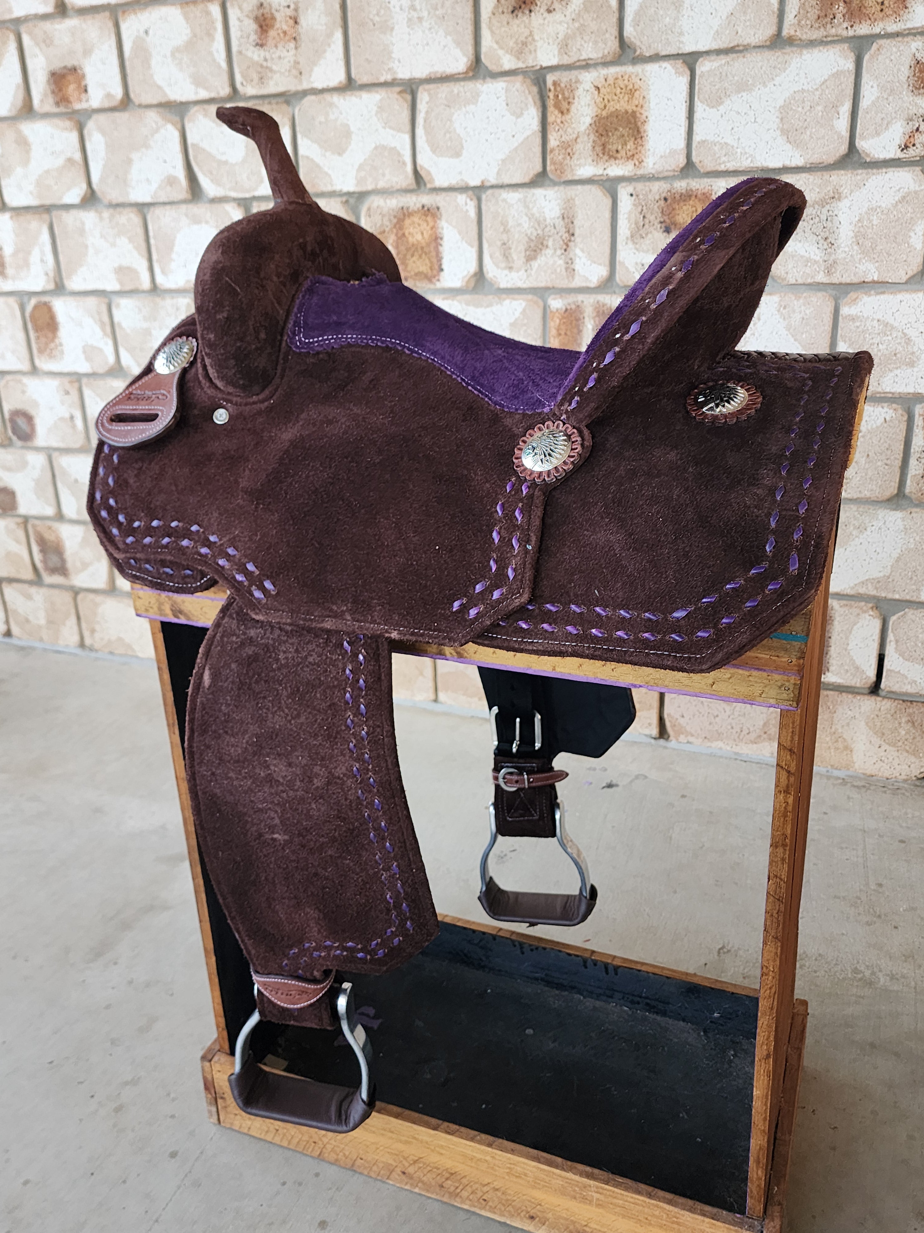 Neoprene Barrel Racing Saddle 14.5" - SQHB, 6.5" Gullet
