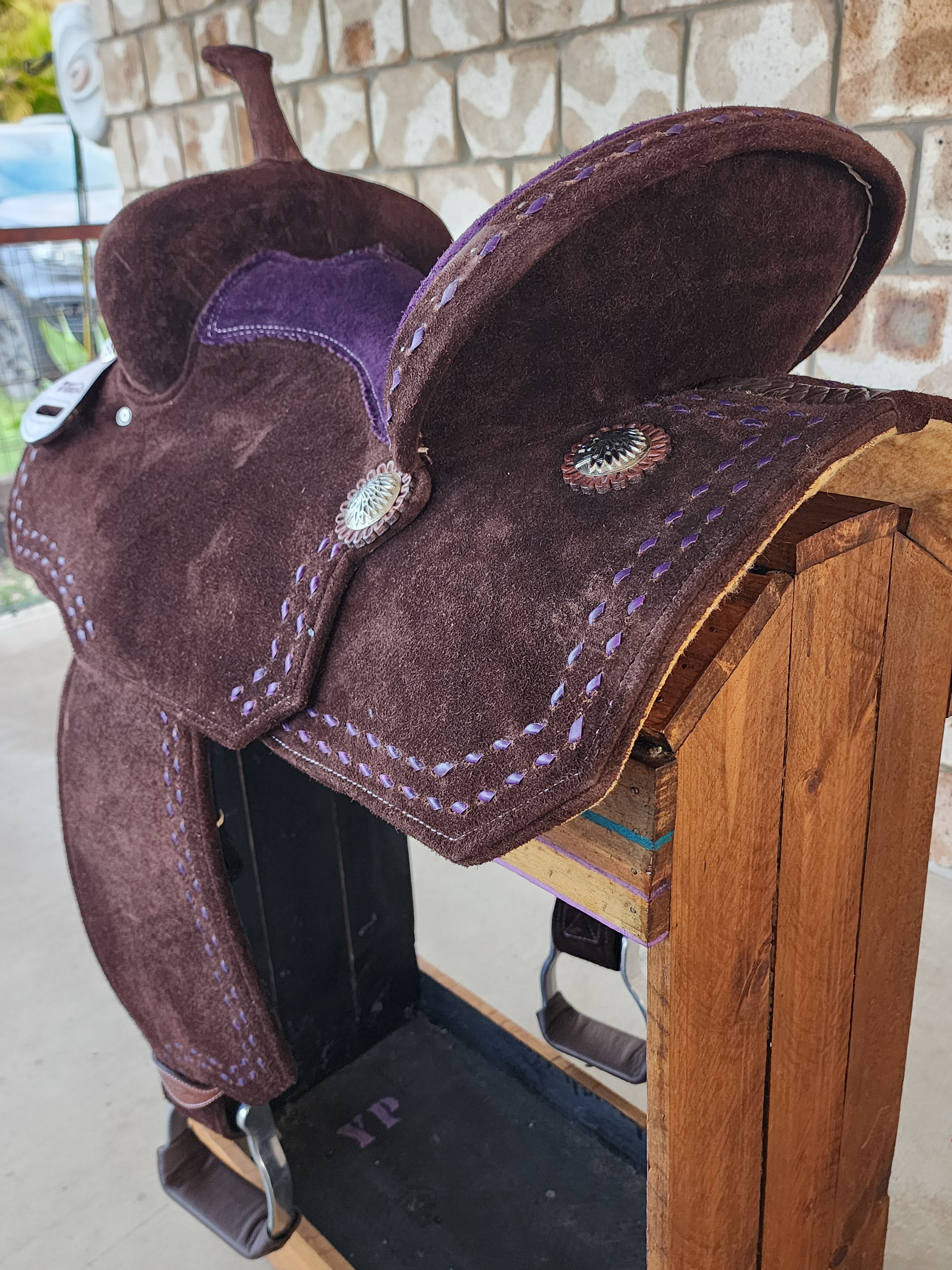 Neoprene Barrel Racing Saddle 14.5" - SQHB, 6.5" Gullet