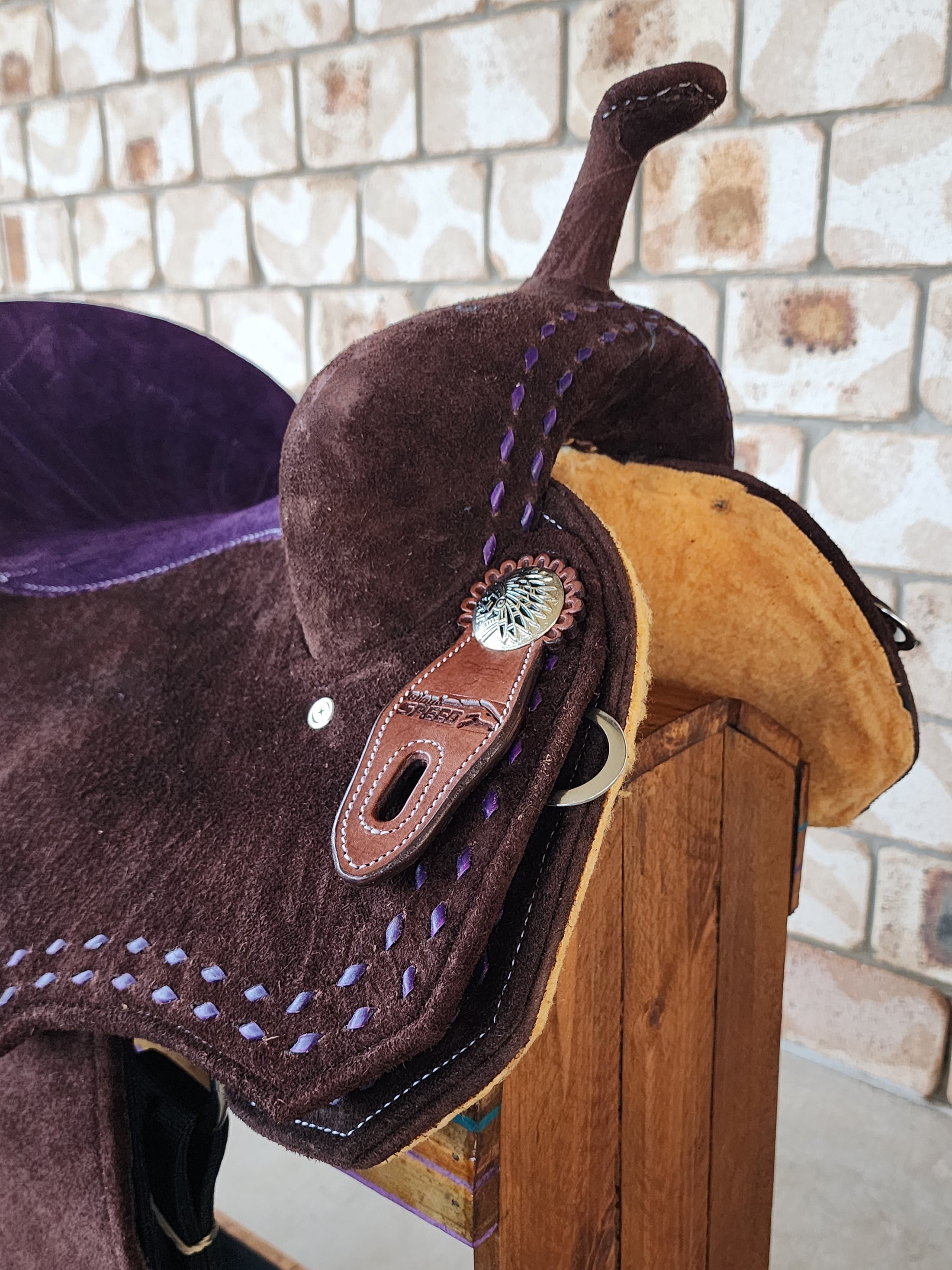 Neoprene Barrel Racing Saddle 14.5" - BR42 - Purple