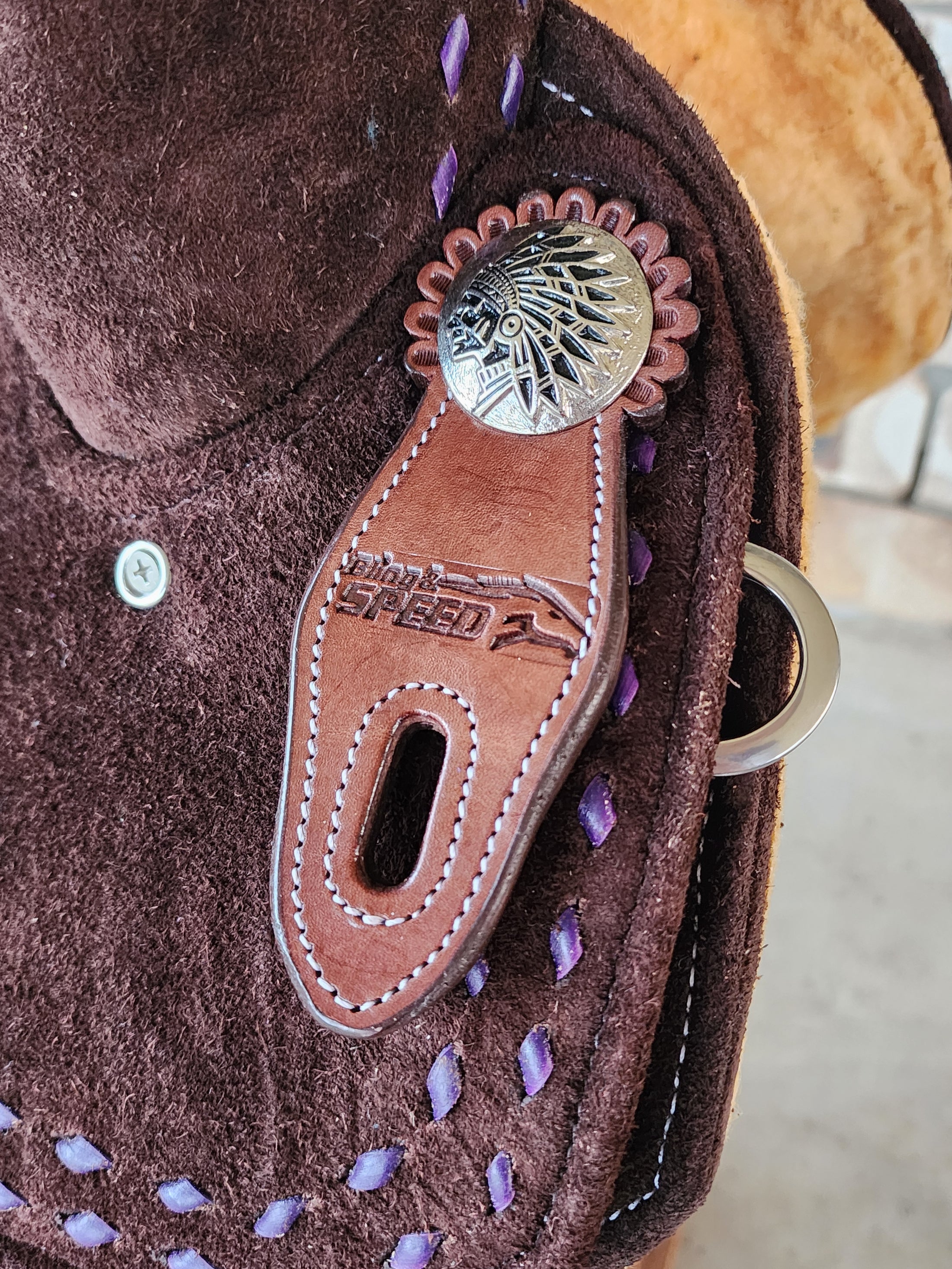 Neoprene Barrel Racing Saddle 14.5" - BR42 - Purple