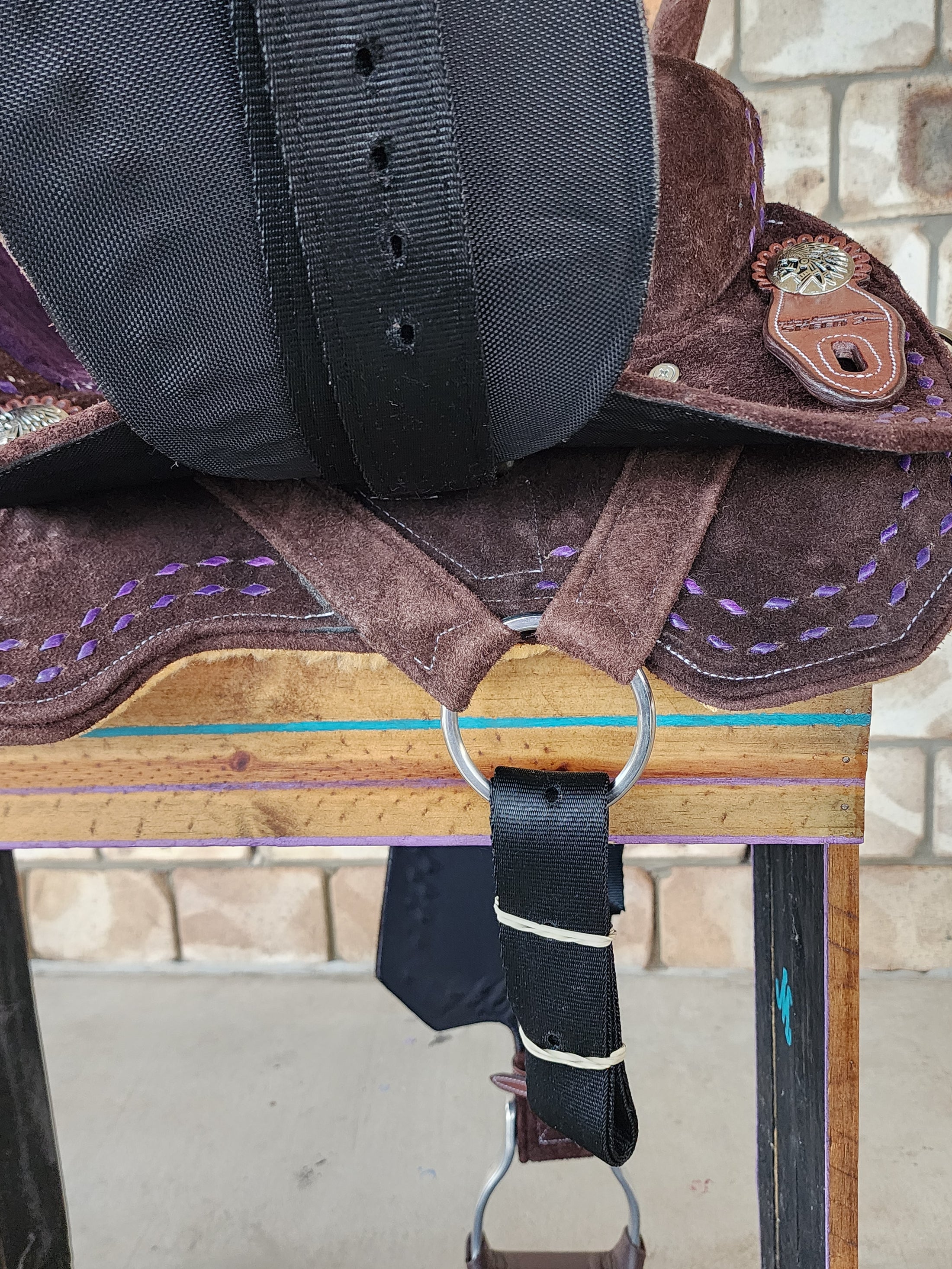 Neoprene Barrel Racing Saddle 14.5" - BR42 - Purple