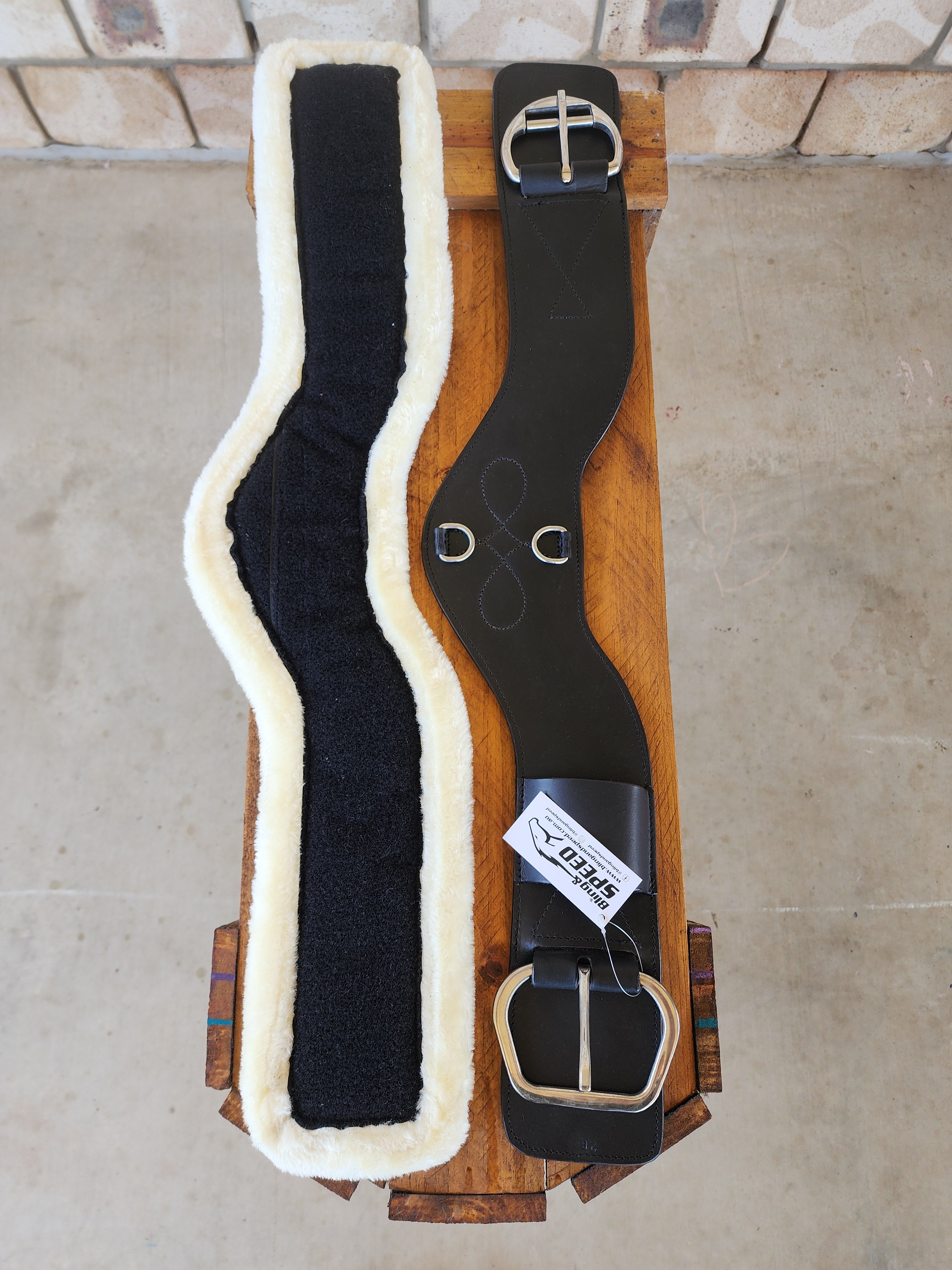 Shoulder Relief Girth with Removable Velcro Synthetic Wool Liner - Various Designs