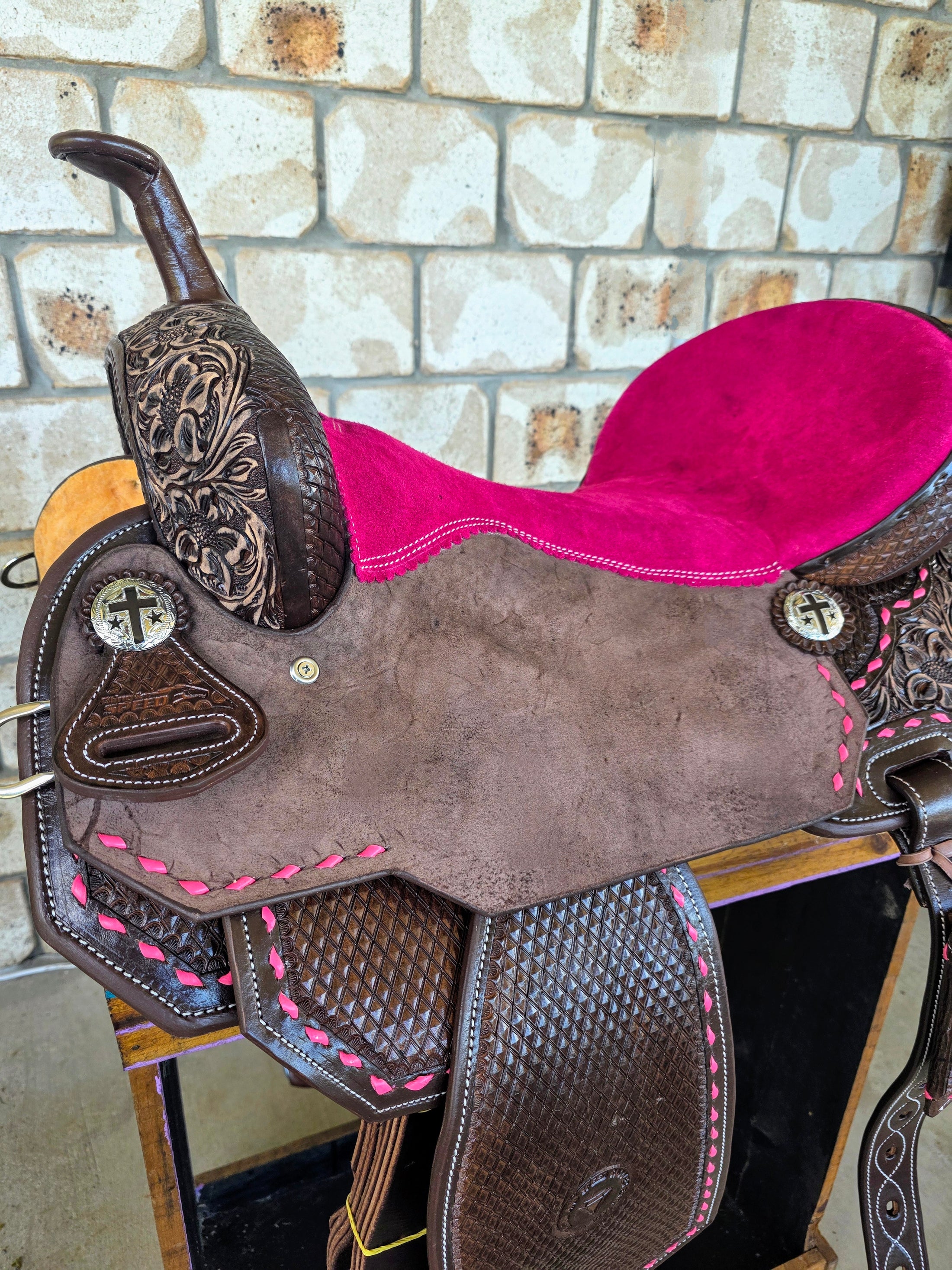 Leather Barrel Saddle - LBS10