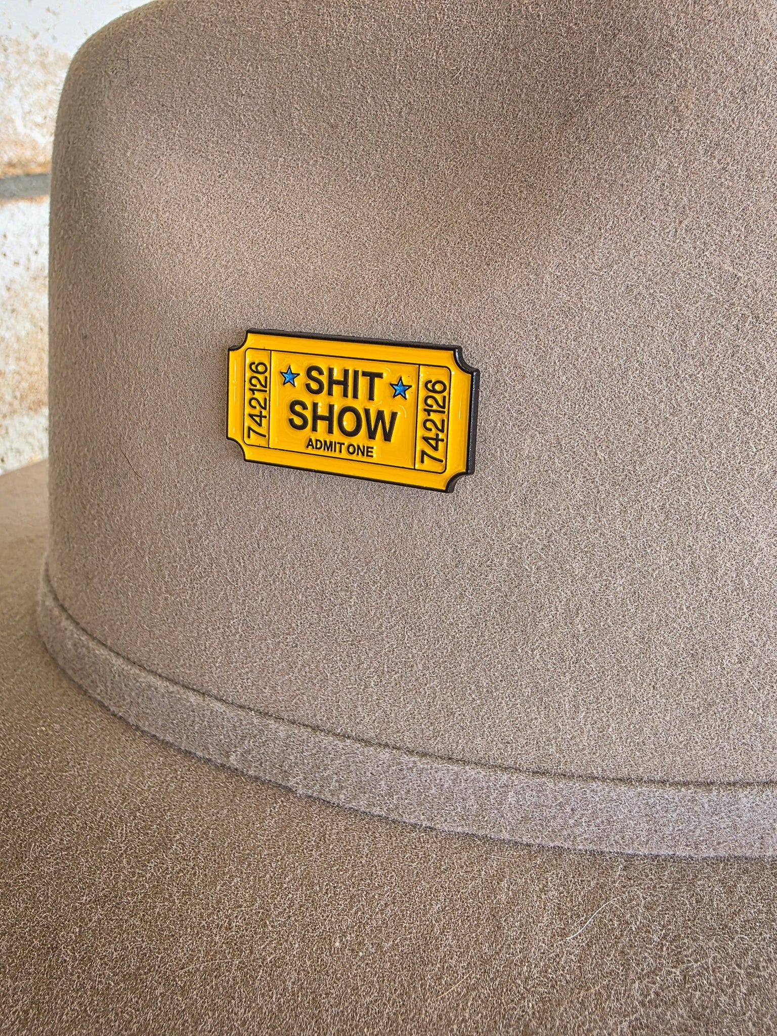 Sh*t Show Admission Ticket - Enamel Hat Pin