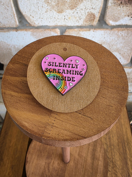 Silently Screaming Inside - Enamel Hat Pin
