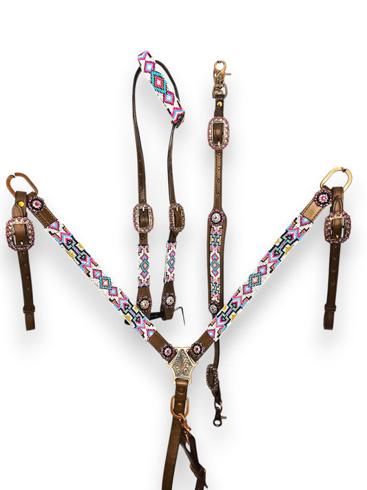 "Southwest Sunset" Beaded Tack Set